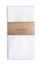 Mens Cotton Handkerchiefs Soft 100 16x16 Inch White Pack 12 Classic