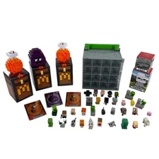 Minecraft Mini Figure Collector Cube Case 28 Figures 3 McD’s Mcraft Item Codes