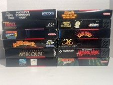   LOT OF SNES NINTENDO ORGINAL CASE ART BOXES and INSERTS NO GAMES   