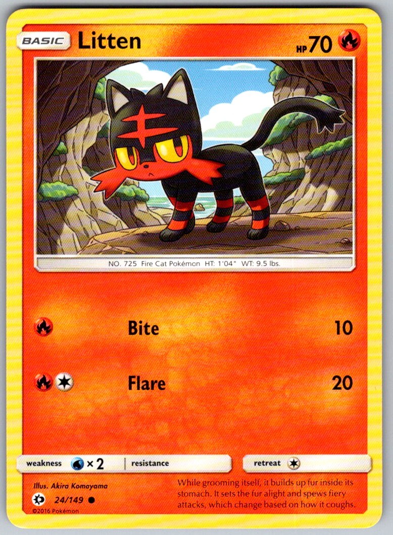2017 Litten 24/149 Pokemon SM Base Set C