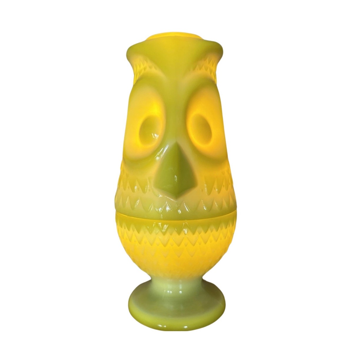Limited Mosser Dandelion Yellow Glass Owl Fairy Lamp | eBay