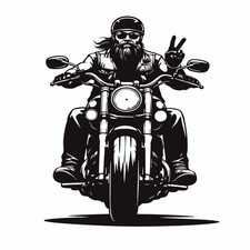 Free Biker Motorhome Sticker Motorcycle XXL