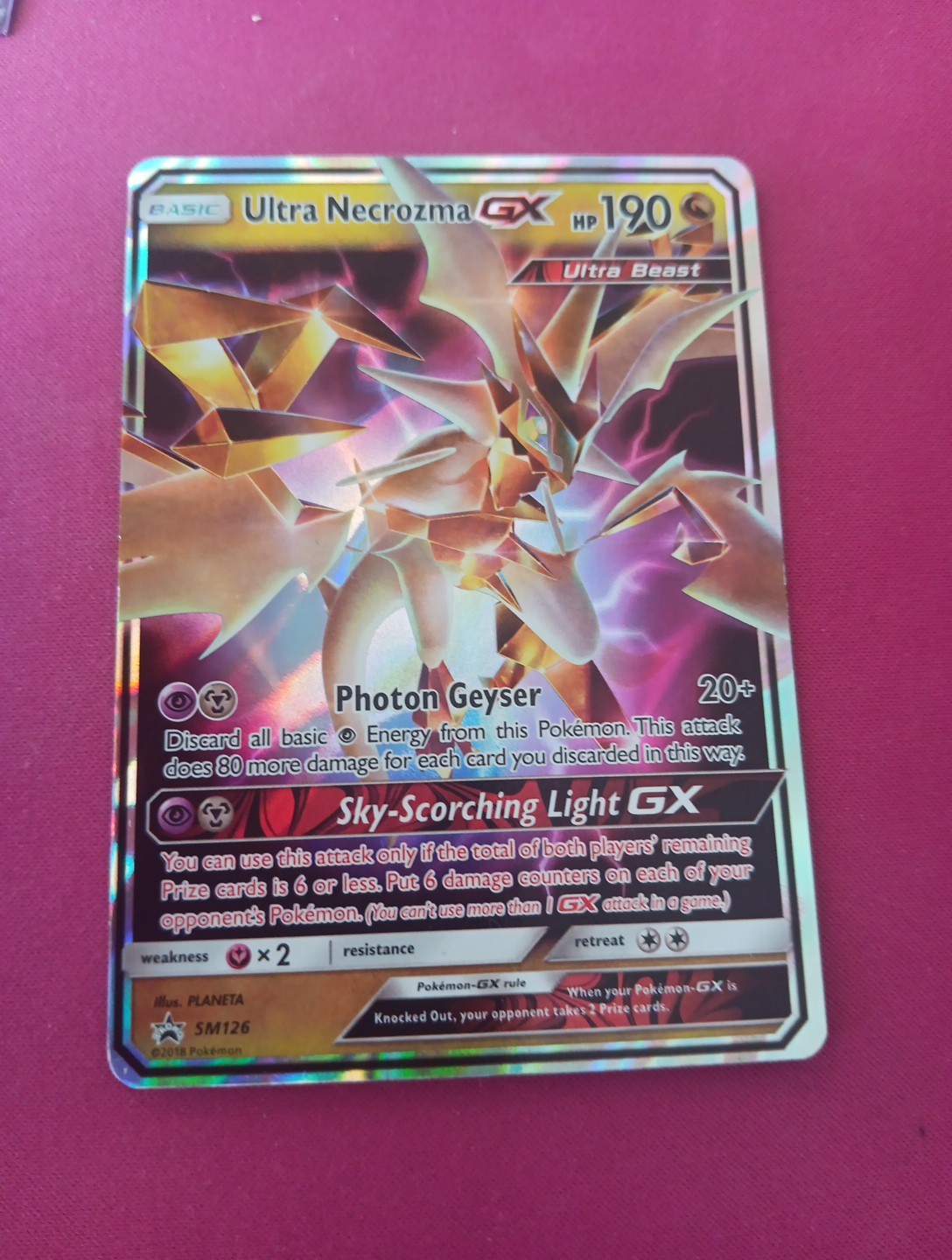 Ultra Necrozma GX SM126 Holo Pokemon Black Star Promo