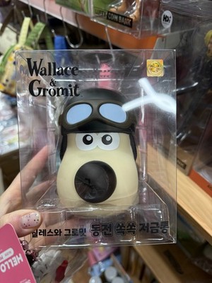 pilo gromi Coin Bank Figure Piggy Wallace & Gromit Official Licensed Tag Present