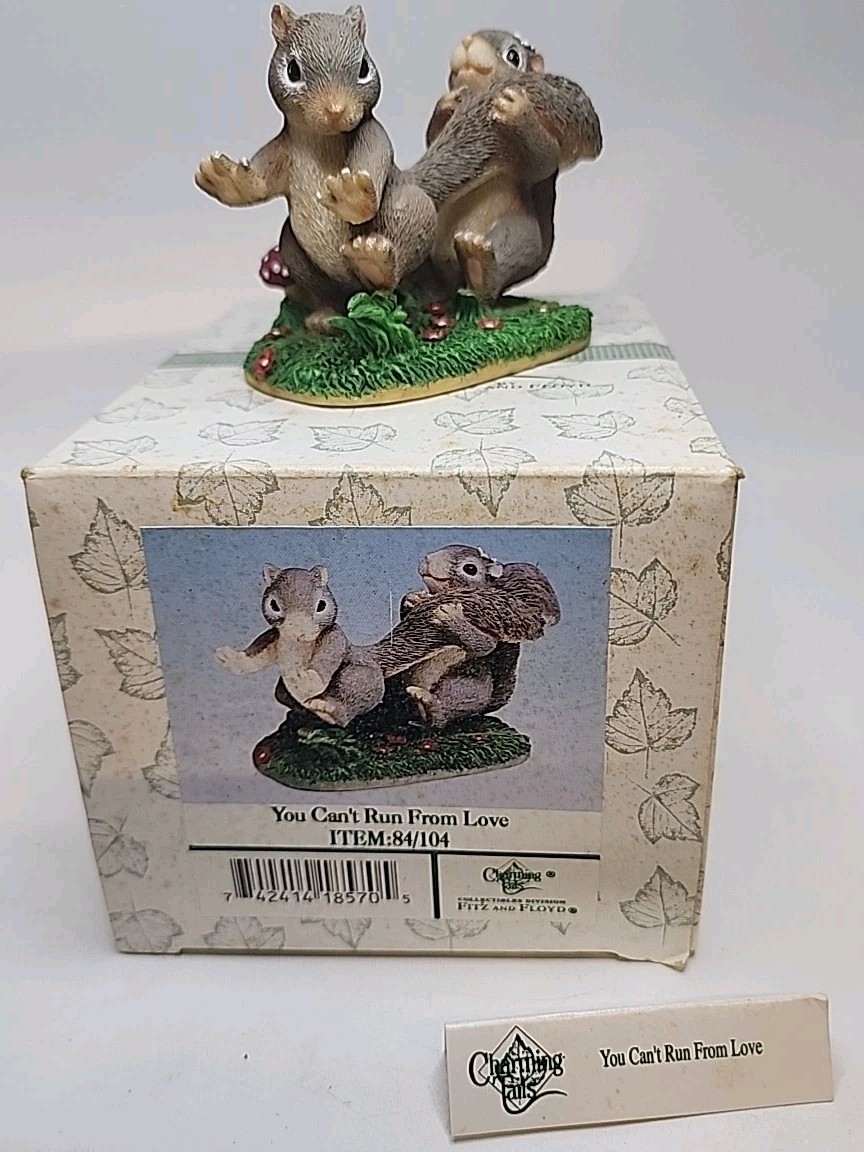 Fitz & Floyd Charming Tails You Can't Run From Love 84/104 Figurine W/Box
