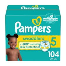 Pampers Swaddlers Active Baby Diapers Enormous Pack - Size 5 - 104ct