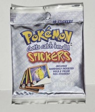 Pokemon Gotta Catch 'em All Series 1 Stickers 1999 Factory Sealed Vintage
