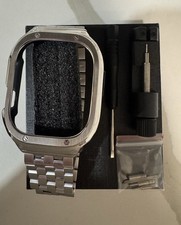 Luxury look silver watch band for Apple Watch Ultra 2