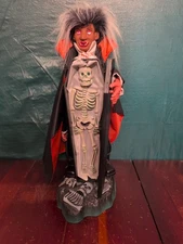 Vtg Animated "Spooky Vampire" Dracula Motionette Halloween Prop Tested Working 