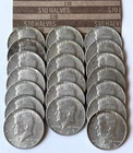 20 Coin Roll of .40 SILVER Kennedy Half Dollars (1965-1969) - $10 Face Value