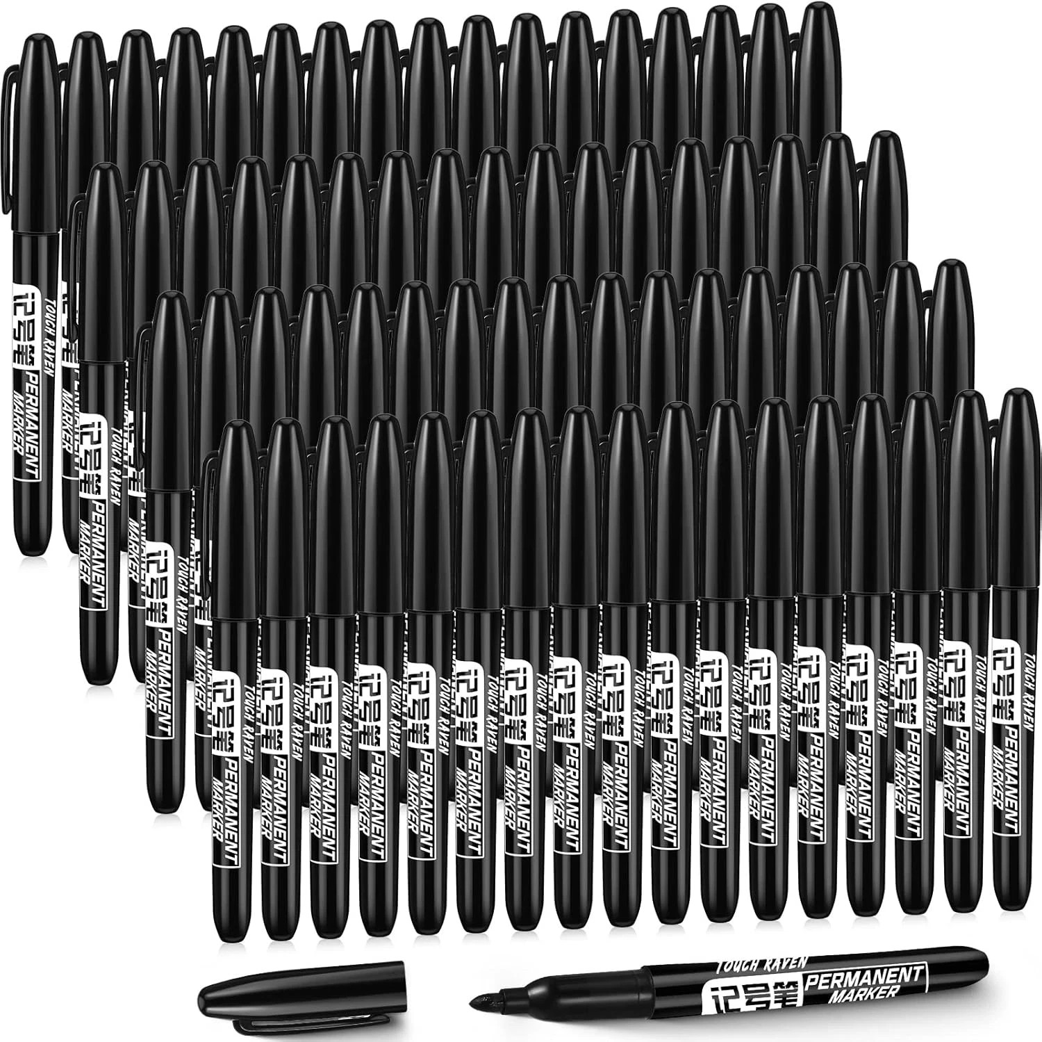 Bulk Black Set Fine Point Marker Pens Waterproof Work
