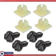 Style Black Stainless Steel License Plate Screws Retainers - Self Tapping