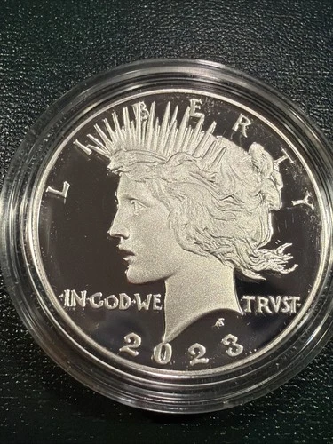 2023 S Peace Silver Dollar Proof Coin, Original US Mint Box & COA PR315