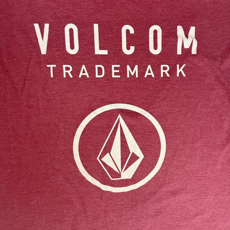 Volcom Trademark Logo Graphic T-Shirt Red Heathered XL Skate Surf Casual Tee - Image 4 of 4
