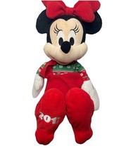 Disney Store Minnie Mouse Plush Toy Holiday 2017 Christmas Stuffed Animal Santa