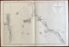 CARTA NAUTICA: VADA TO CIVITAVECCHIA, AGGIORNATA AL 1961 - Cm. 69x102