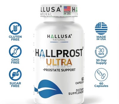 HALLPROST ULTRA Prostate Health Supplement for Men - Inflamed prostate - 60 Caps