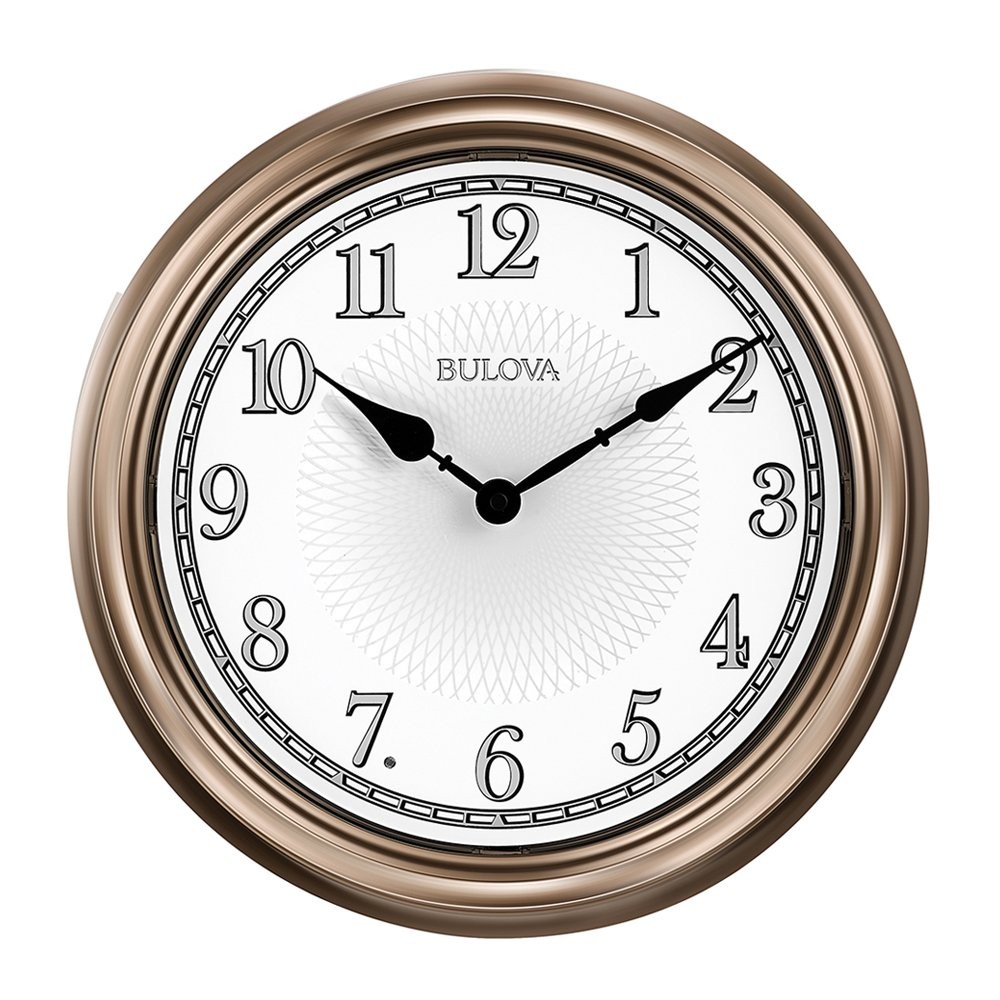 Bulova C4826 Light Time Wall Clock - Champagne, Indoor/Outdo