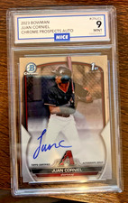 2023 Bowman Chrome Juan Corniel Prospects Auto NICE Graded MINT 9 Diamondbacks