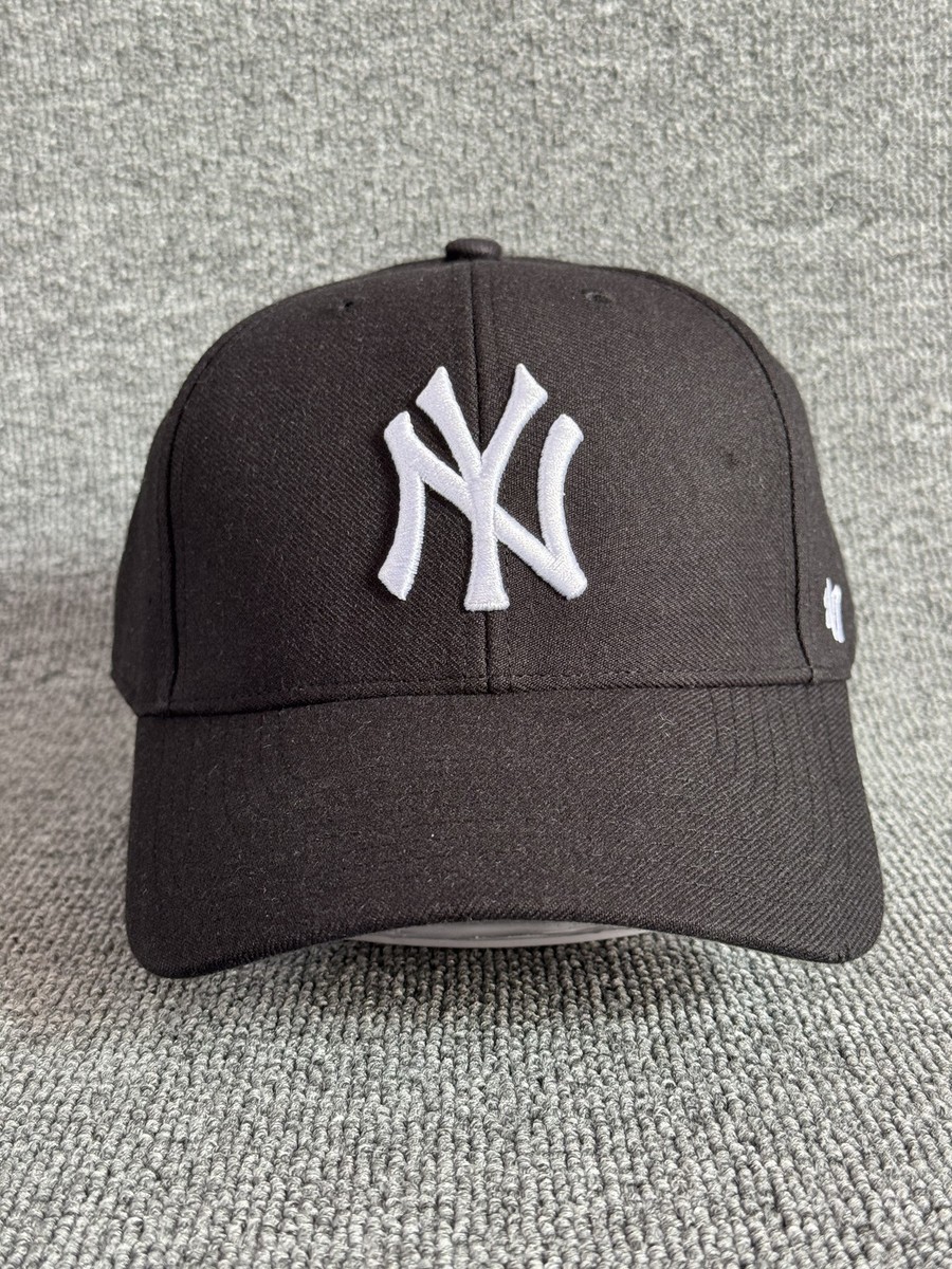 '47 Brand New York Yankees MLB Black Snapback Cap Hat White Logo