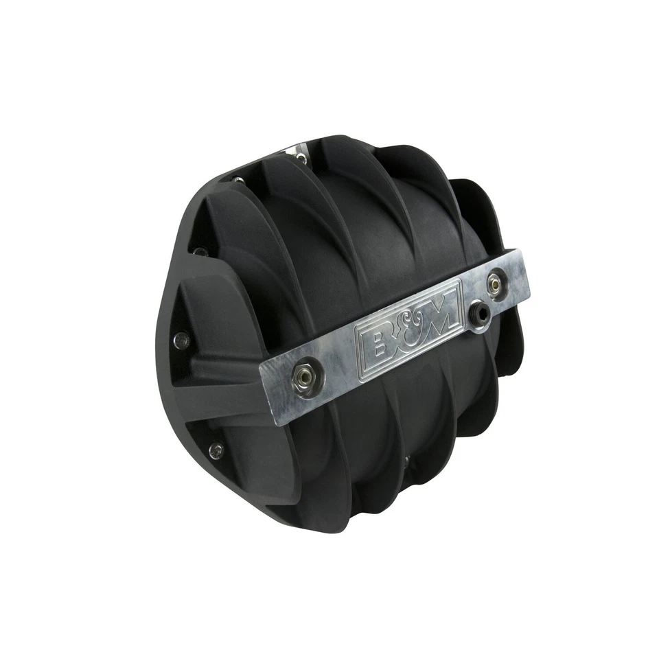 Cubierta negra diferencial de aluminio B&M Hi-Tek para Chevrolet/GMC 1979-2013 Foto 2 de 4