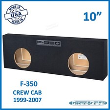 10" Dual Sealed Sub Box 1999 - 2007 Ford F350 Subwoofer Enclosure Ground Shaker