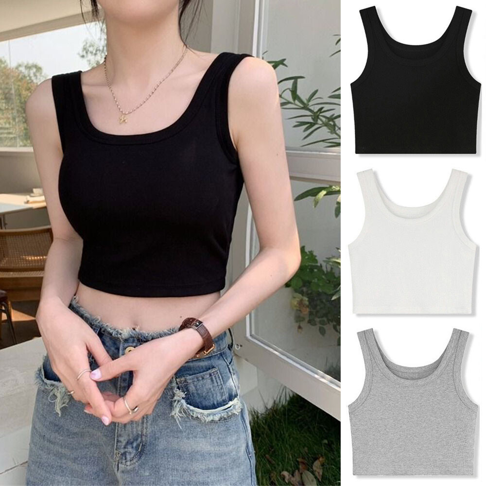 Womens O-neck Sleeveless Vest Tank Top Ladies Casual Comfort Camisole Undershirt