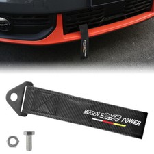 1x Jdm Mugen Carbon Fiber Tow Strap Front Rear Bumper Towing Hook Trailer Belt 1x Jdm Mugen Carbon Fiber Tow Strap Front Rear Bumper Towing Hook Trailer Belt
