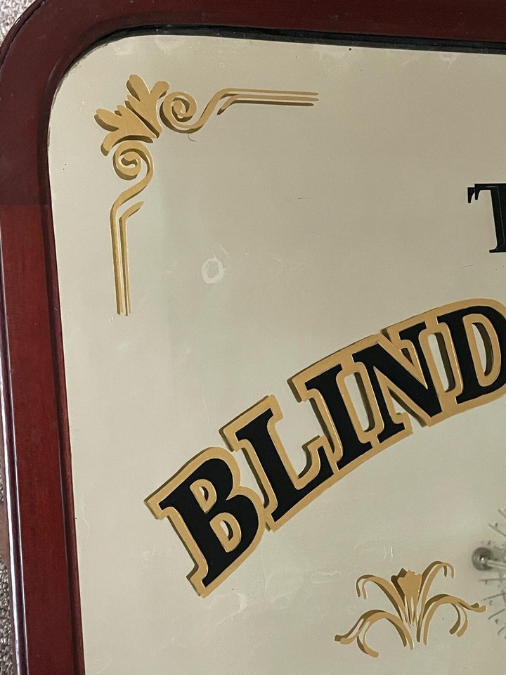 Antique Sign Written Pub Mirror, The Blind Beggar, The Krays, Man Cave