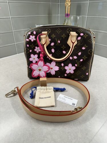 ๐ NWT - 2025 Louis Vuitton x Murakami Speedy Bandouliere 25 Cherry Blossom