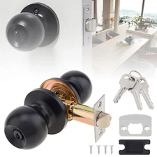 Door Knob with Handle Lock and Key Keyed Entry Door Knob for Bedroom Bathroom