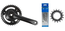 Catena bici Shimano Nexus + mozzi 38 Z 4 bordi pedivella alluminio nero + pignone a scelta