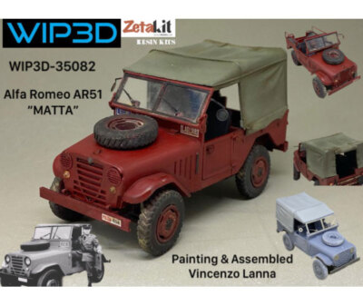 WIP 3D 1/35 Italian Alfa-Romeo AR51 MATTA Jeep