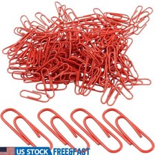 200 Pack Metal Paper Clips Vinyl Coated Office Clips School Home Organization US