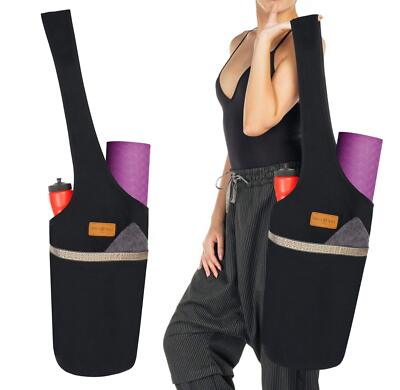 Unisex Yoga Exercise Mat Bag with Large Pocket Big Capacity Tote Shoulder