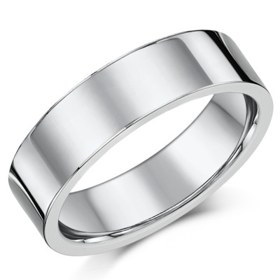 Titan Ehering Verlobungsring flach hofförmig 6 mm Band Herren / Damen Ring