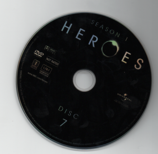 Heroes Season 1 Disc 7 Replacement DVD Only Free Shipping Limited Tracking