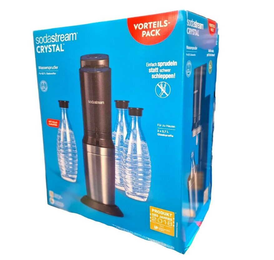 Sodastream Crystal 2.0 Titan Inkl. 3 Glaskaraffen Rossmann SodaStream Crystal 2.0 Titan Vorteilspack mit 3x Glaskaraffen + 1 XCO2