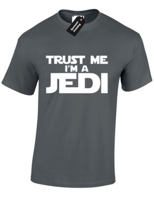 TRUST ME IM A JEDI HERREN T-SHIRT DARKSIDE DARTH ROGUE FORCE DEATHSTAR LIGHTSABAR