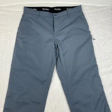 Hurley Tech Pant Hidden Zip Side Pocket Moisture Wicking Stretch Blue 40x32