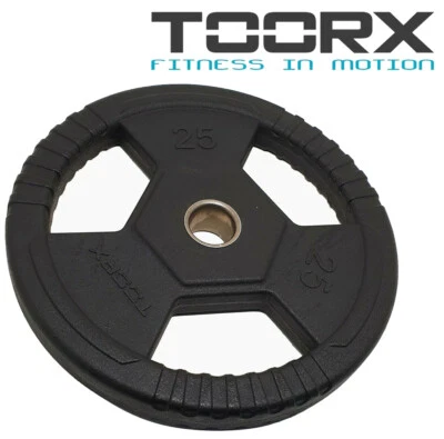 Disco in Ghisa Olimpionico Gommato Toorx 50 mm Peso Olimpico Bilancieri Manubri