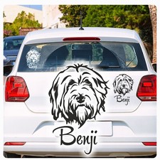 Auto Aufkleber Bearded Collie Name Autoaufkleber Pfoten Hundeaufkleber A3024 