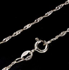 925 SILBER SINGAPURKETTE * SINGAPUR KETTE * 40 42 45 cm Silberkette für Anhänger