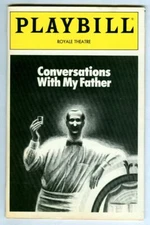 Rare 1992 CONVERSATIONS With MY FATHER Broadway PLAYBILL & Ticket! Judd HIRSCH!