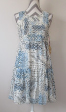 NEW Princess Vera Wang 3676 Teen Ladies Large Blue Sleeveless Back Button Dress.
