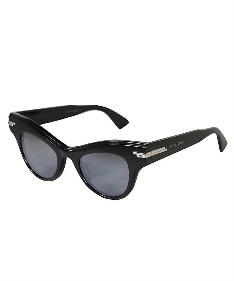 NEW BOTTEGA Veneta Cat-Eye Sunglasses Black Silver - tone  display picture 1
