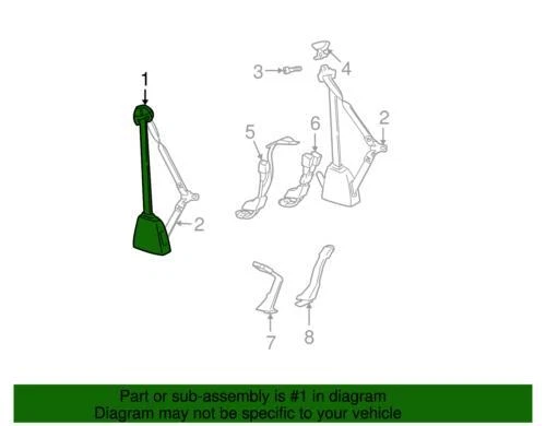 Genuine GM 1995 Chevrolet GMC C1500 C2500 C3500 Lap And Shoulder Belt 12380530 - Изображение 2 из 2