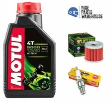 Honda CBF125 CBF 125 2014-2016 MOTUL OIL & HIFLO  & SPARK PLUG SERVICE KIT