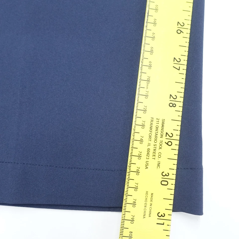 Pantalones de vestir Van Heusen para hombre 29 X 32 azul marino calce ajustado frente plano pierna recta Foto 2 de 4