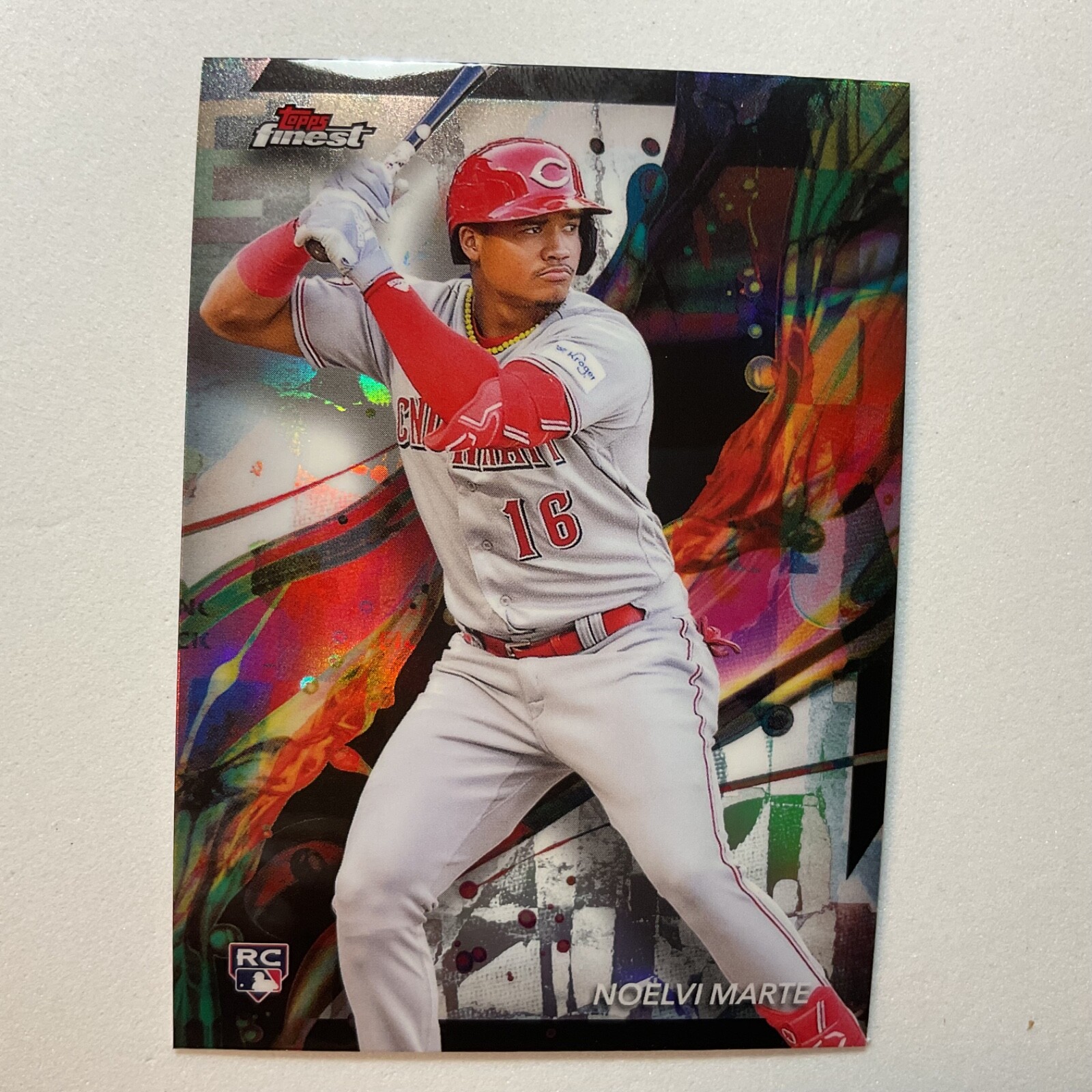Noelvi Marte 2024 Topps Finest Rookie Refractor #10 Cincinnati Reds